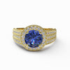varitsa-jewellers - 1.87ct Sapphire Gold Halo Engagement Ring - 06GG61S